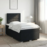 Letto box spring con materasso Nero 120 x 200 cm Tessuto 3453390