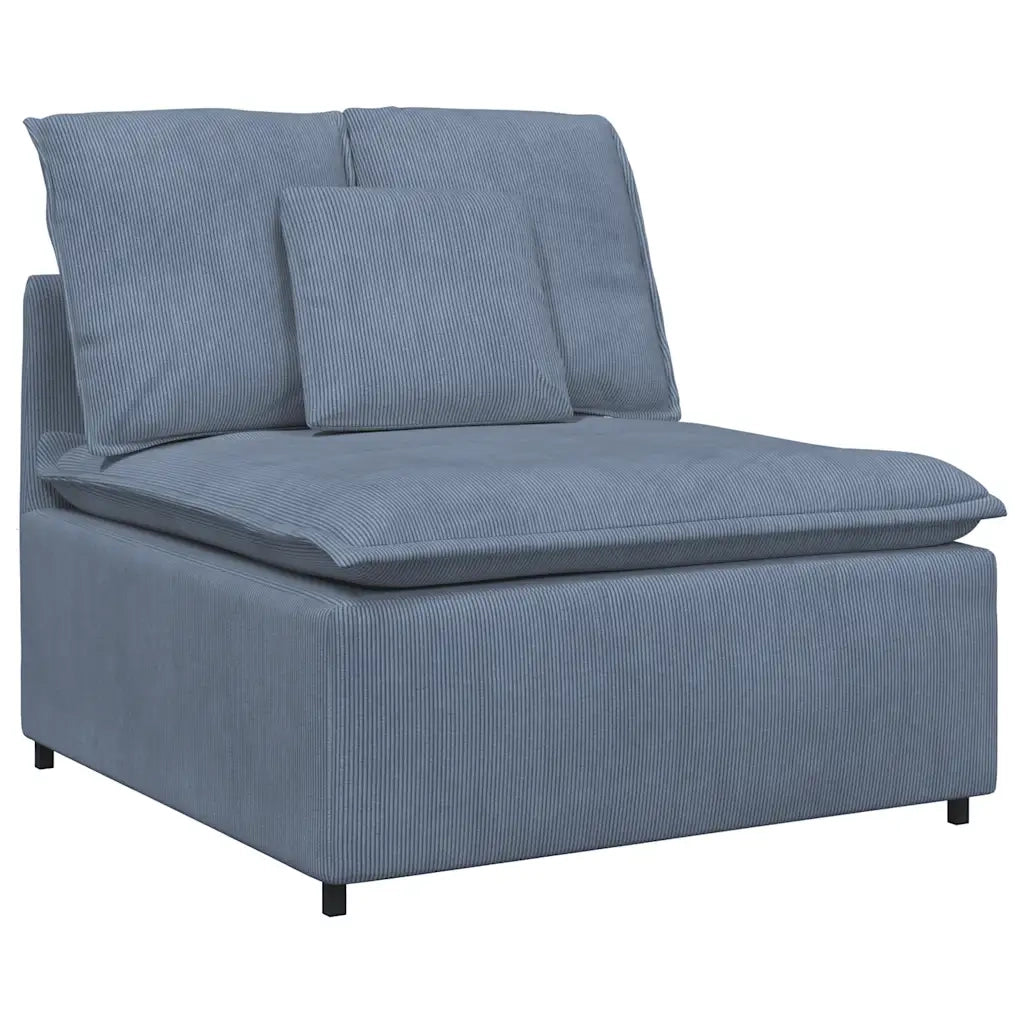 Divano Modulare con Cuscini Blu 3321110