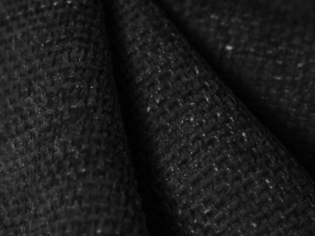 Cosmopolitan Design - Divano angolare destro "Nolio" 4 posti in ciniglia nero 