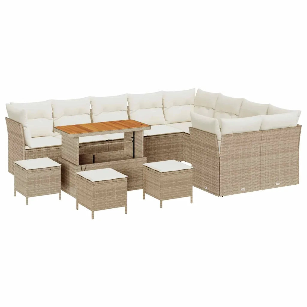 Set Divano da Giardino 13 pcs Beige polyrattan 3361531
