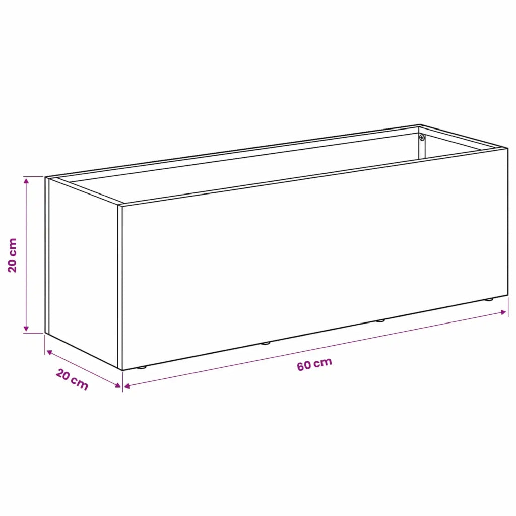 Vaso da giardino Bianco 60 x 20 x 20 cm 8005150