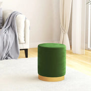 Sgabello Rotondo con Contenitore Verde in Velluto 31 x 37 cm 340283