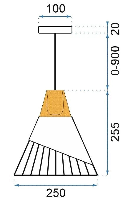 Lampada Da Soffitto Pensile Scandinavo Metallo APP223-1CP