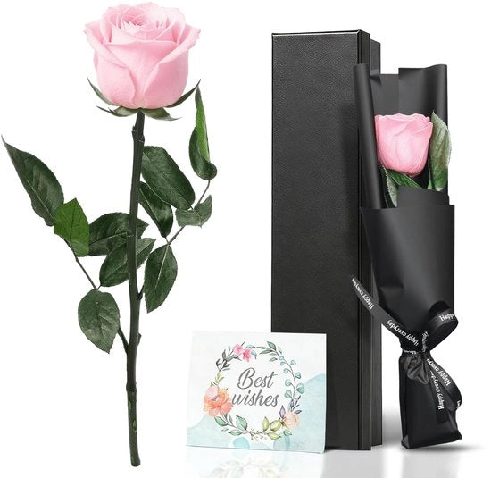 Fiori Secchi in Scatola Regalo - Fiori Conservati - Dono Sostenibile - Ideale per Feste di Compleanno/Jubilei - Confezione di Lusso - Simbolo di Amore Eterno