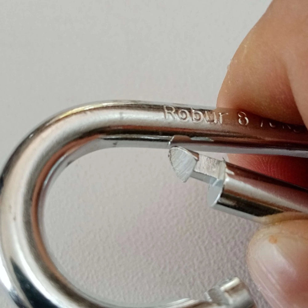 Robur 50mm - 2pz moschettone pompiere a molla zincato