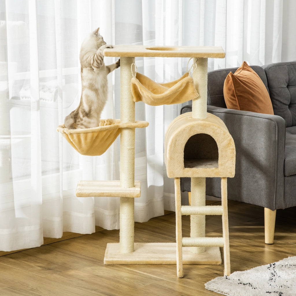 Tiragraffi per Gatti Multilivello ¨C Xylo ¨C Beige 98cm