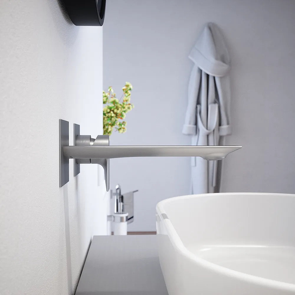 Miscelatore lavabo ad incasso nickel spazzolato | Rita
