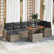 Set Divano da Giardino con cuscino 8 pcs Grigio 3349614