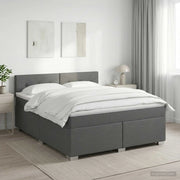 Letto box spring con materasso Grigio Scuro 160 x 200 cm 3450517