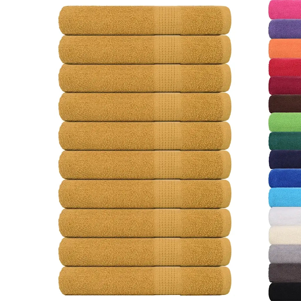 Asciugamani FROGN 10 pz Oro 100x200 cm 360 g/m² 136820