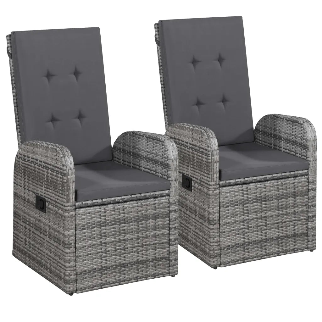 Set da Pranzo da Giardino 7 pz con Cuscini Grigio 3099489