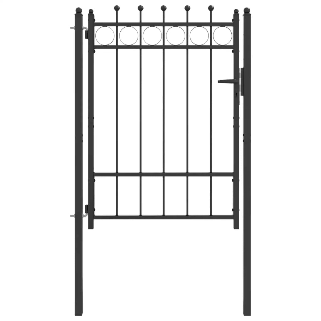 Cancello per recinzione HORST 100 x 125 cm Metallo Nero CFW7804722