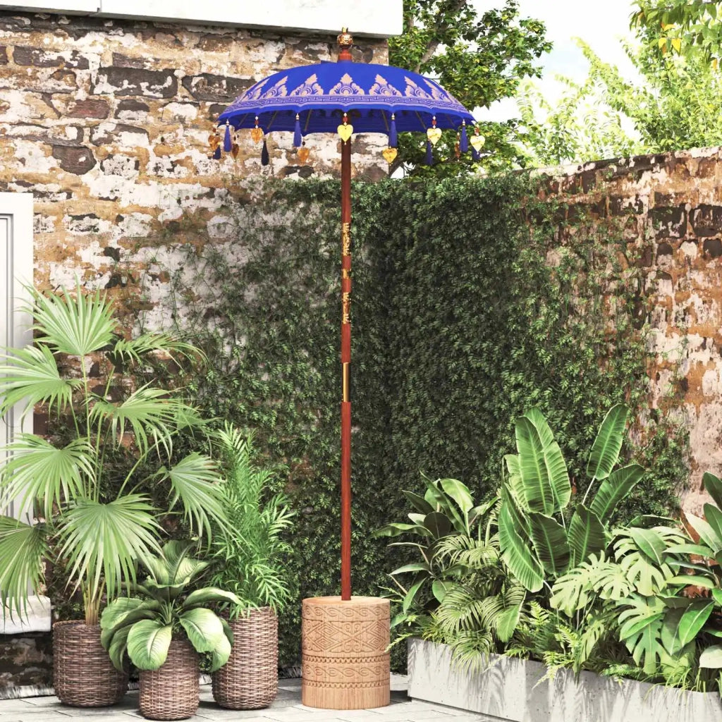Ombrello balinese con base Blu 95 x 95 x 260 cm 3356910