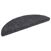 Tappetini per scale autoadesivi 20 pz 56x17x3 cm Grigio scuro semicircolari 3365668