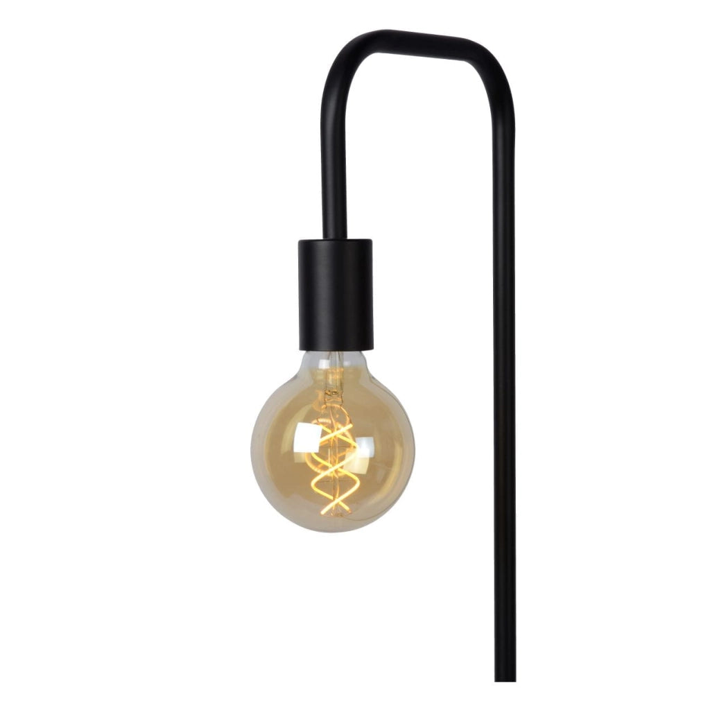 Lampada da terra Lucide Lorin E27 40W nera metallo