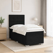 Letto box spring con materasso Nero 80 x 200 cm Tessuto 3454742