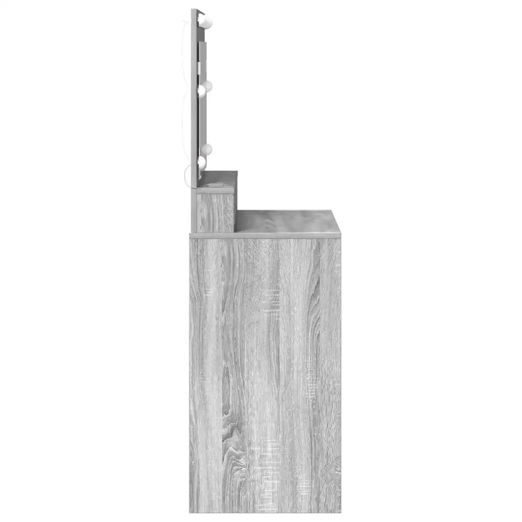 Toeletta | Tavolo da Trucco con specchio Grigio Sonoma 78,5 x 41 x 135 cm