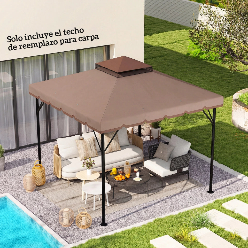 Toldo per Esterno 3x3 m ¨C Minimal ¨C Colore Caqui