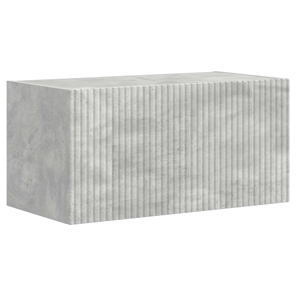 Set di Mobiletto da TV a Parete 4 pcs Grigio cemento