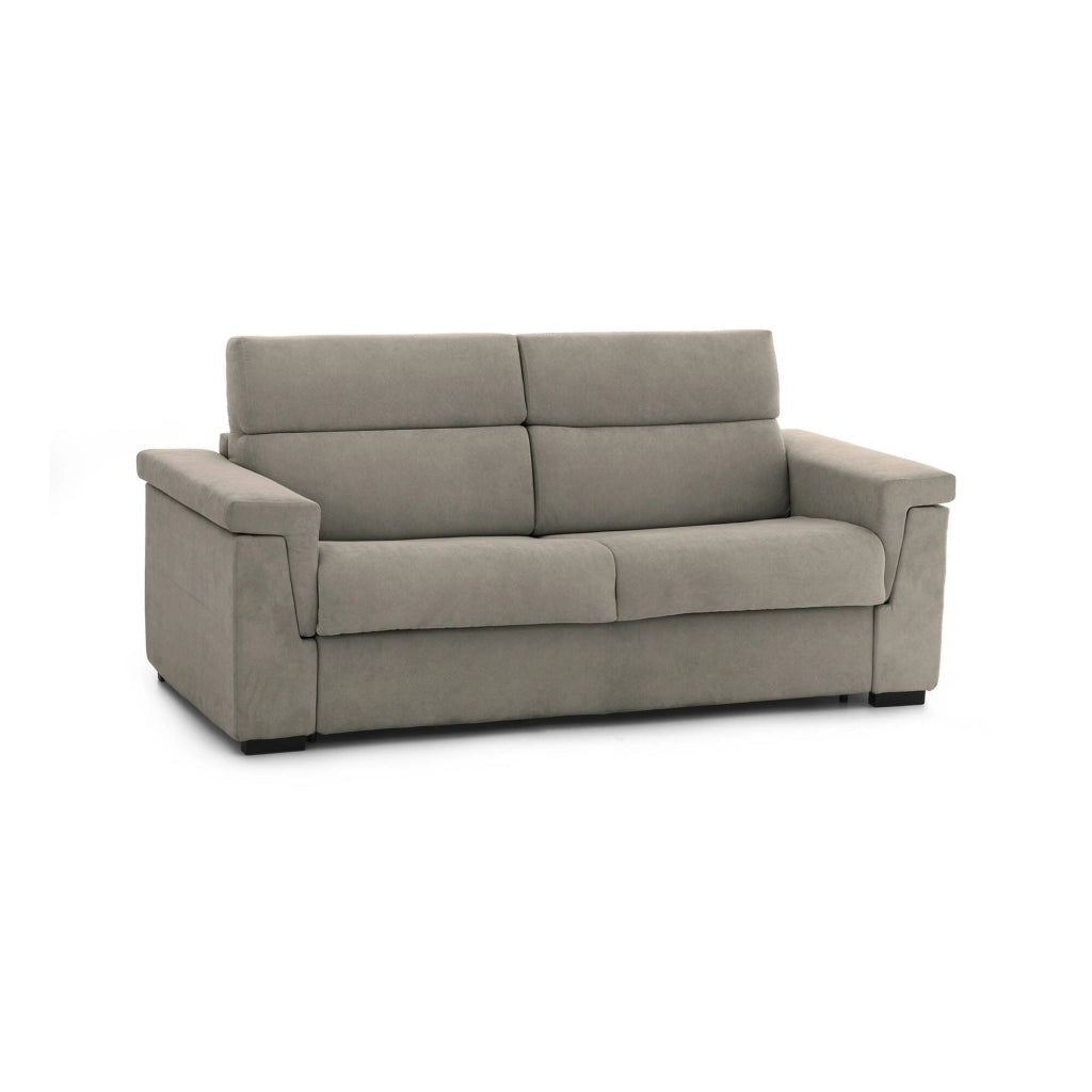 Tenna, Divano Letto 2 Posti Sfoderabile Made in Italy, 185x95 cm Grigio Tortora