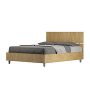 BS COM Letto matrimoniale francese con rete 140x200 testata dritta quercia