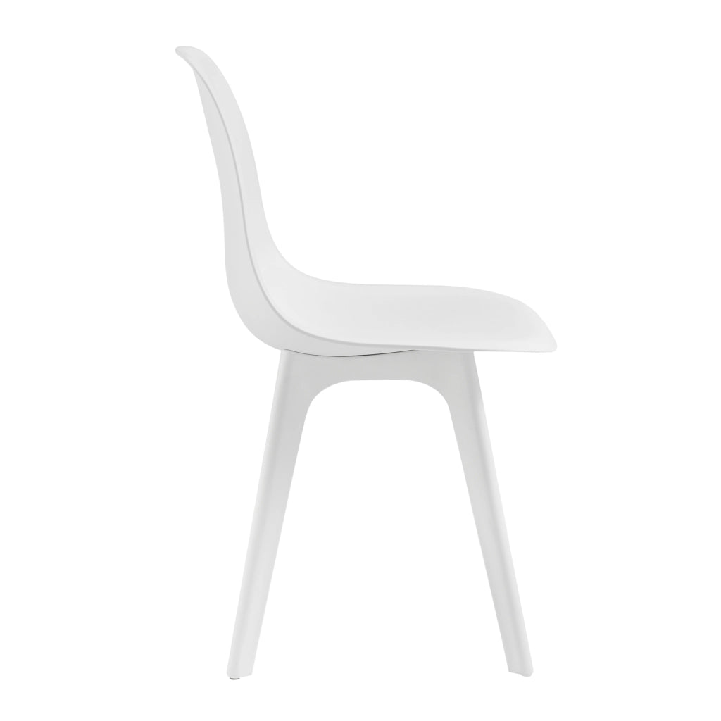 Set Brevik di 2 Sedie da Sala Pranzo in Plastica - Bianco [en.casa]