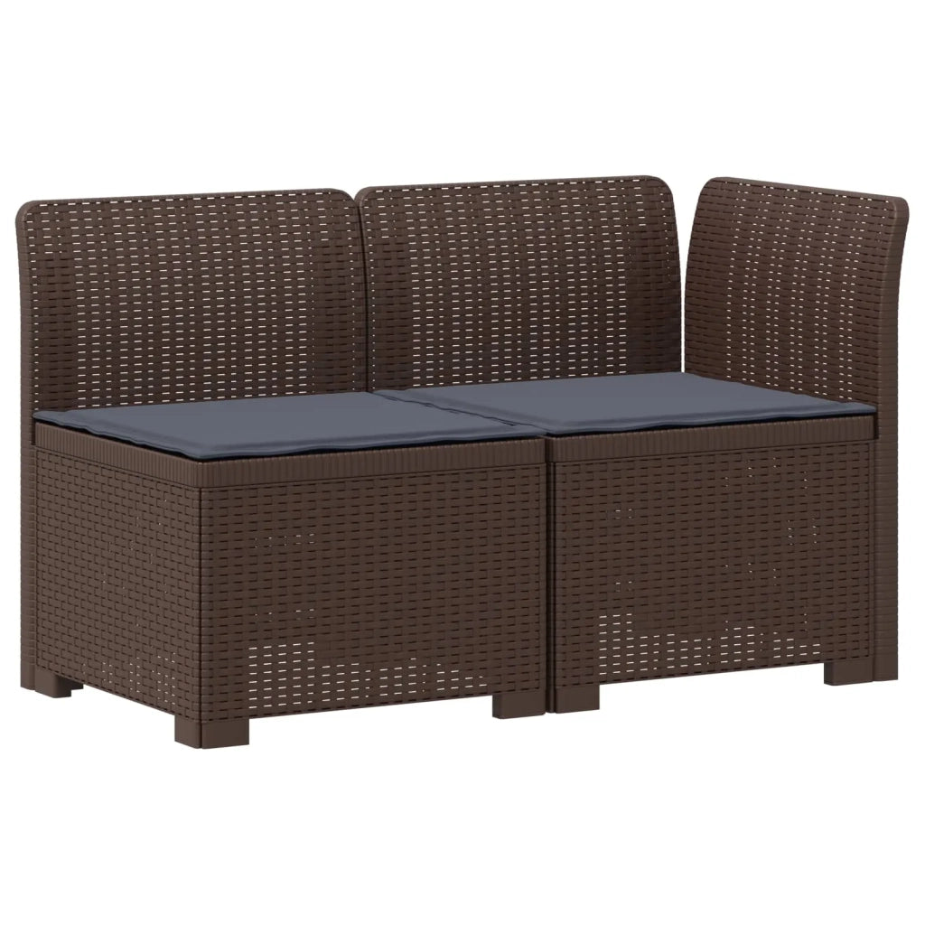 Divano da esterno-Divano da Giardino a 2 Posti con Cuscini Aspetto Rattan PP 793817