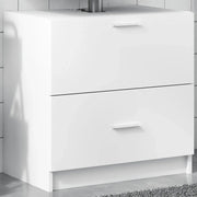 Mobile Lavabo-Armadietto da bagno Bianco 59x37x59 cm in Truciolare