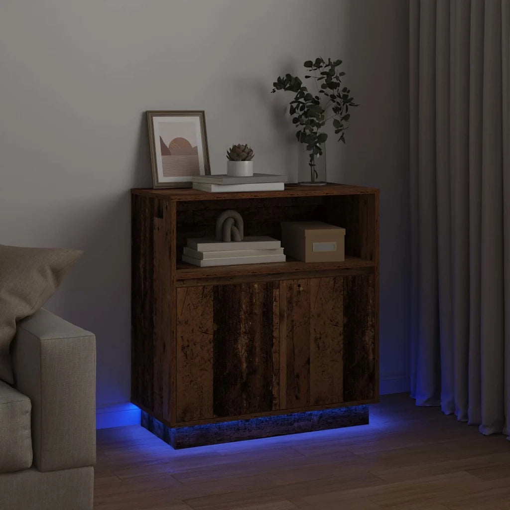 Madia LED Legno vecchio 71 x 34,5 x 75 cm Legno multistrato 869656
