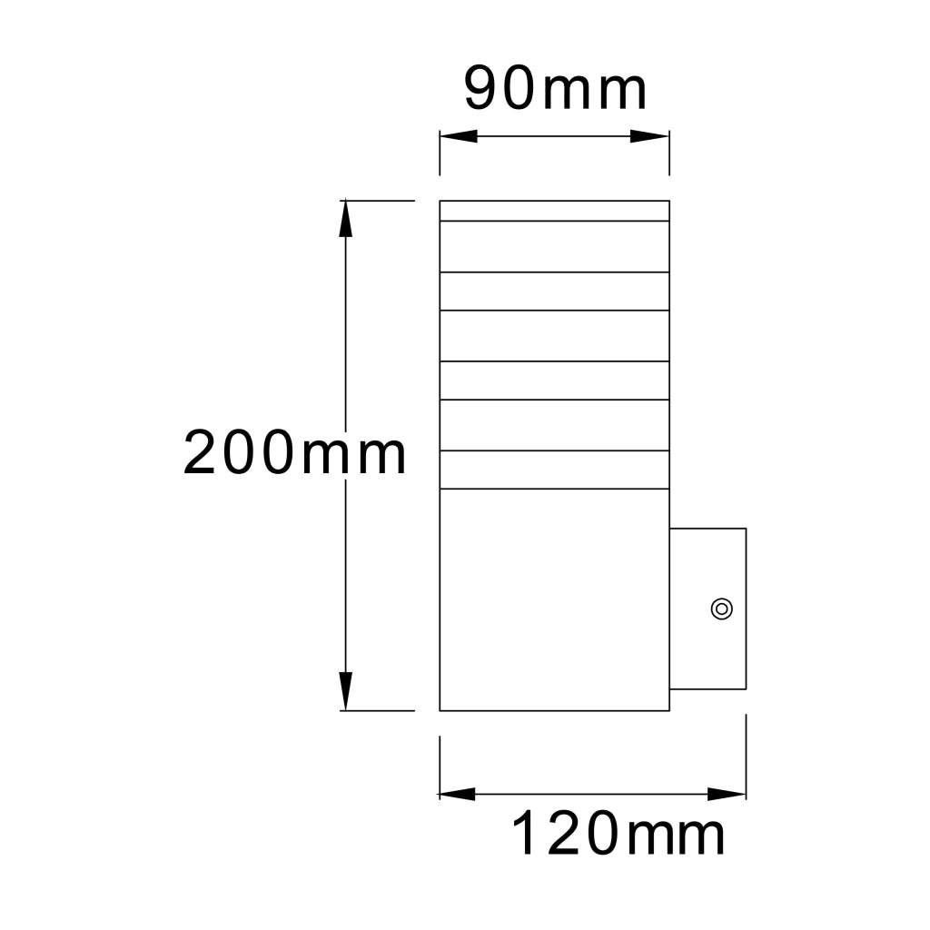 Applique esterna grafite 1xE27 IP44 Teksas Polux alluminio