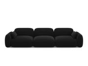 Cosmopolitan Design - Divano modulare "Sydney" 4 posti in velluto nero 