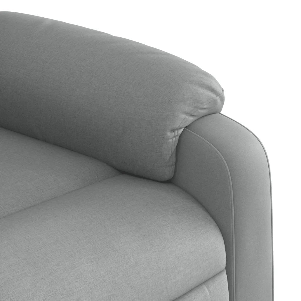 Poltrona | Sedia Relax Reclinabile in Tessuto Grigio Chiaro