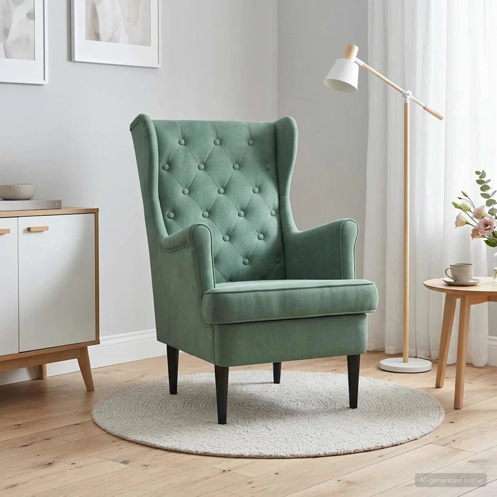 Poltrona Verde Mare Velluto 42029935