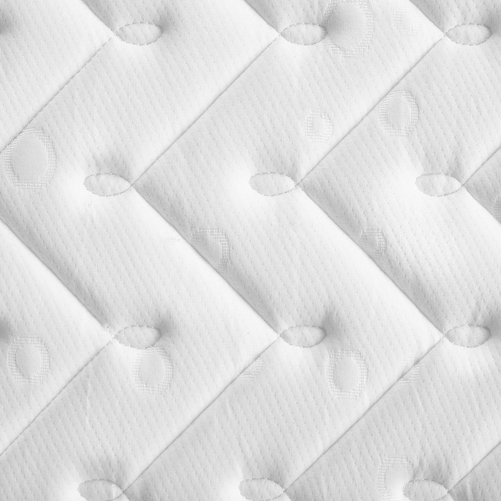 Materasso a molle insacchettate bianco rigido 90 x 200 cm in poliestere con memory foam di raffreddamento con cerniera