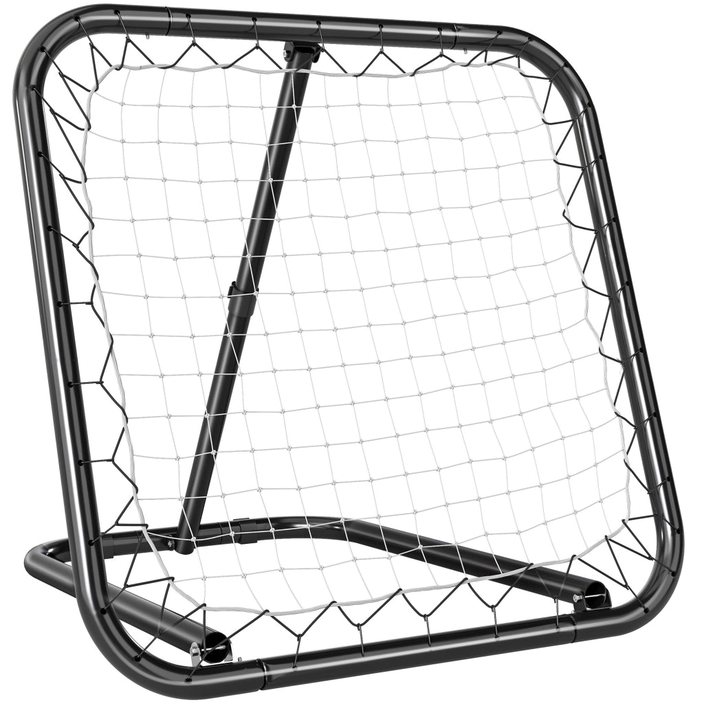 Rete di Rimbalzo da Calcio con Angolazione Regolabile in Metallo. 78x84x65-78 cm
