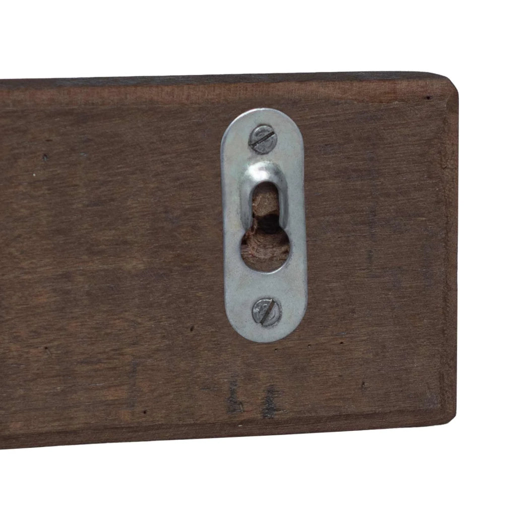Gruccia Marrone 60 x 7 x 8 cm Legno Recuperato Massello CFW7412483