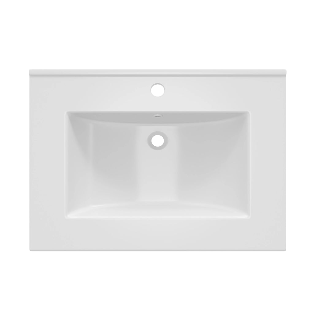 Mobile Bagno 61x47x86 cm Verde Lucido con Lavabo Ceramico, 3 Cassetti, Anta Soft-Close, Senza Rubinetto