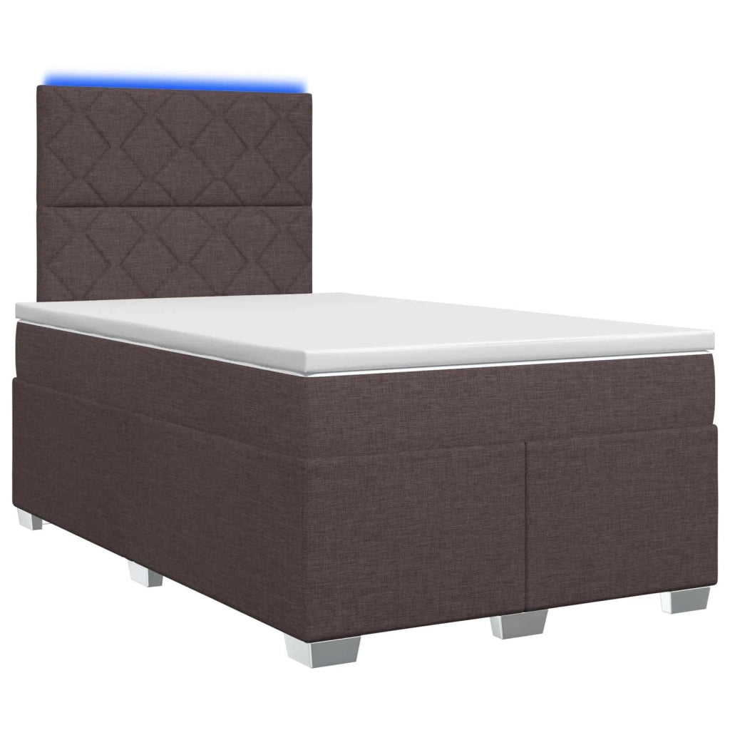 Letto box spring con materasso Marrone Scuro 120 x 200 cm 3454855
