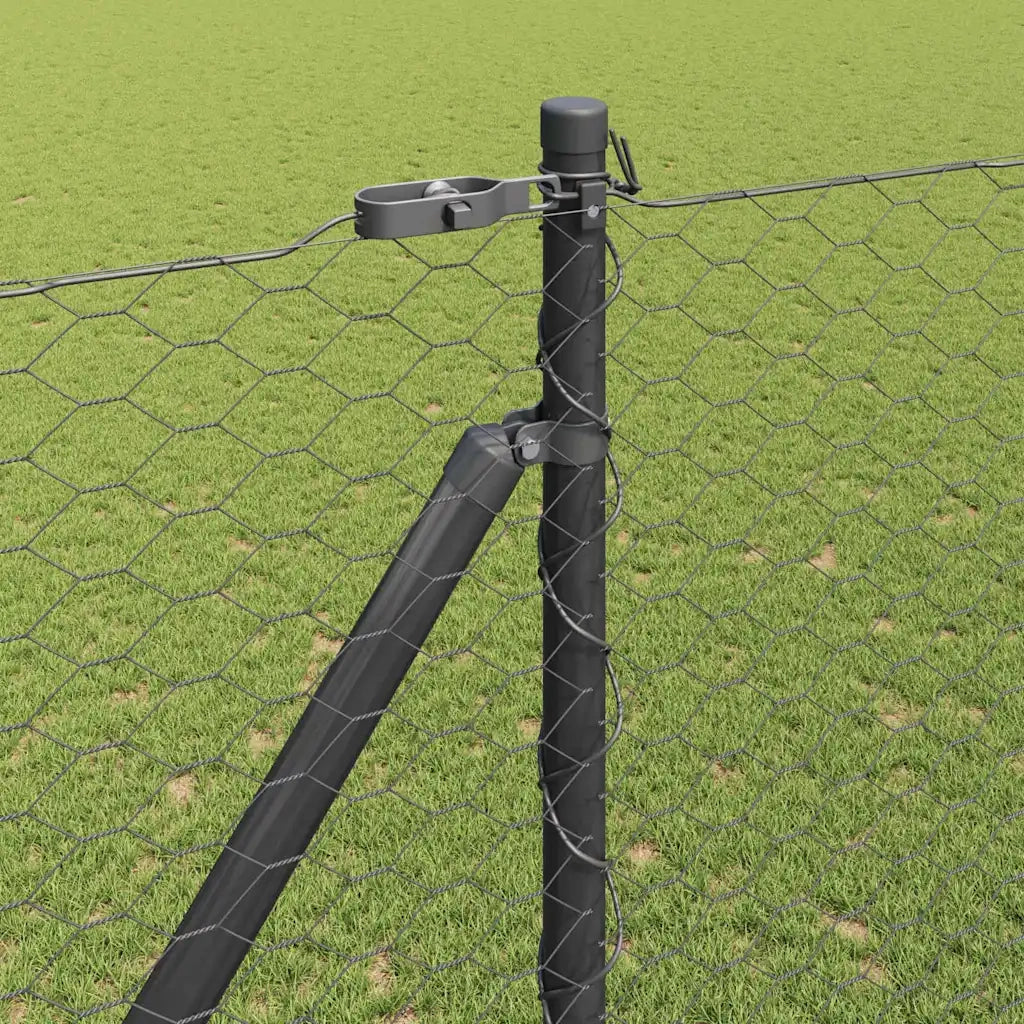 Palo della recinzione Grigio 100 x 1,5 m (rete da 36 mm)