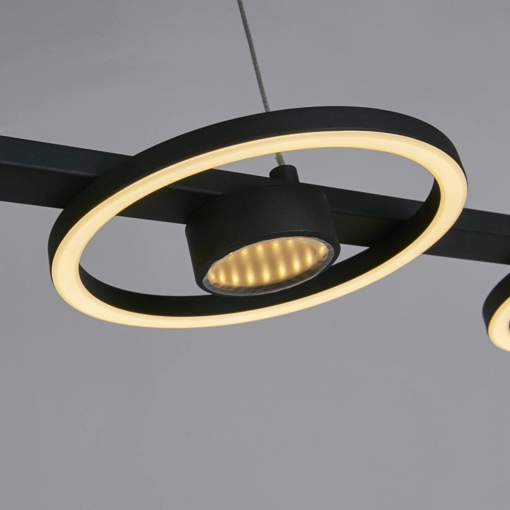 Lampada a sospensione a LED Space 4Lt, metallo nero