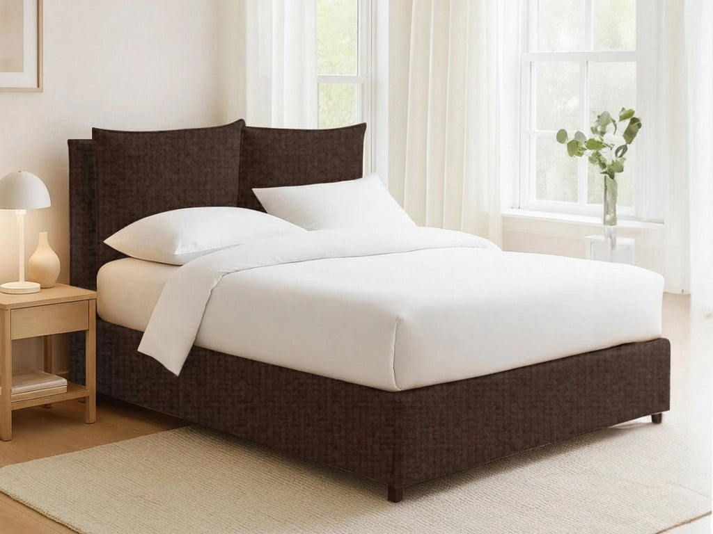 Penrith, Letto Singolo Sfoderabile Made in Italy, Marrone