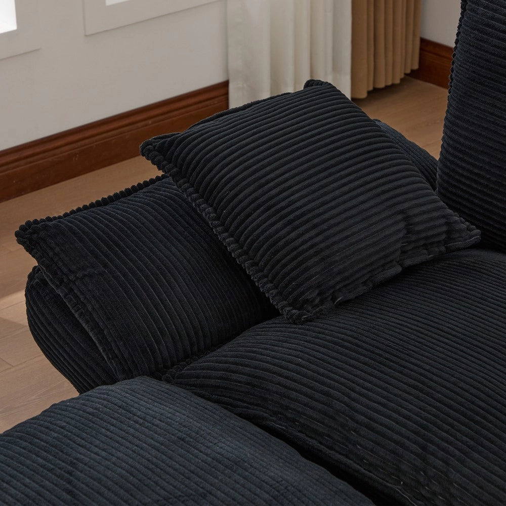 Sofa modulare 2 posti con sgabelli - Zephmum - Ampia seduta, design ergonomico, USB-C