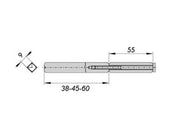 QUADRO MANIGLIA SDOPPIATO 07083- - mm.45x55 (107083520) - 1 pezzi CISA