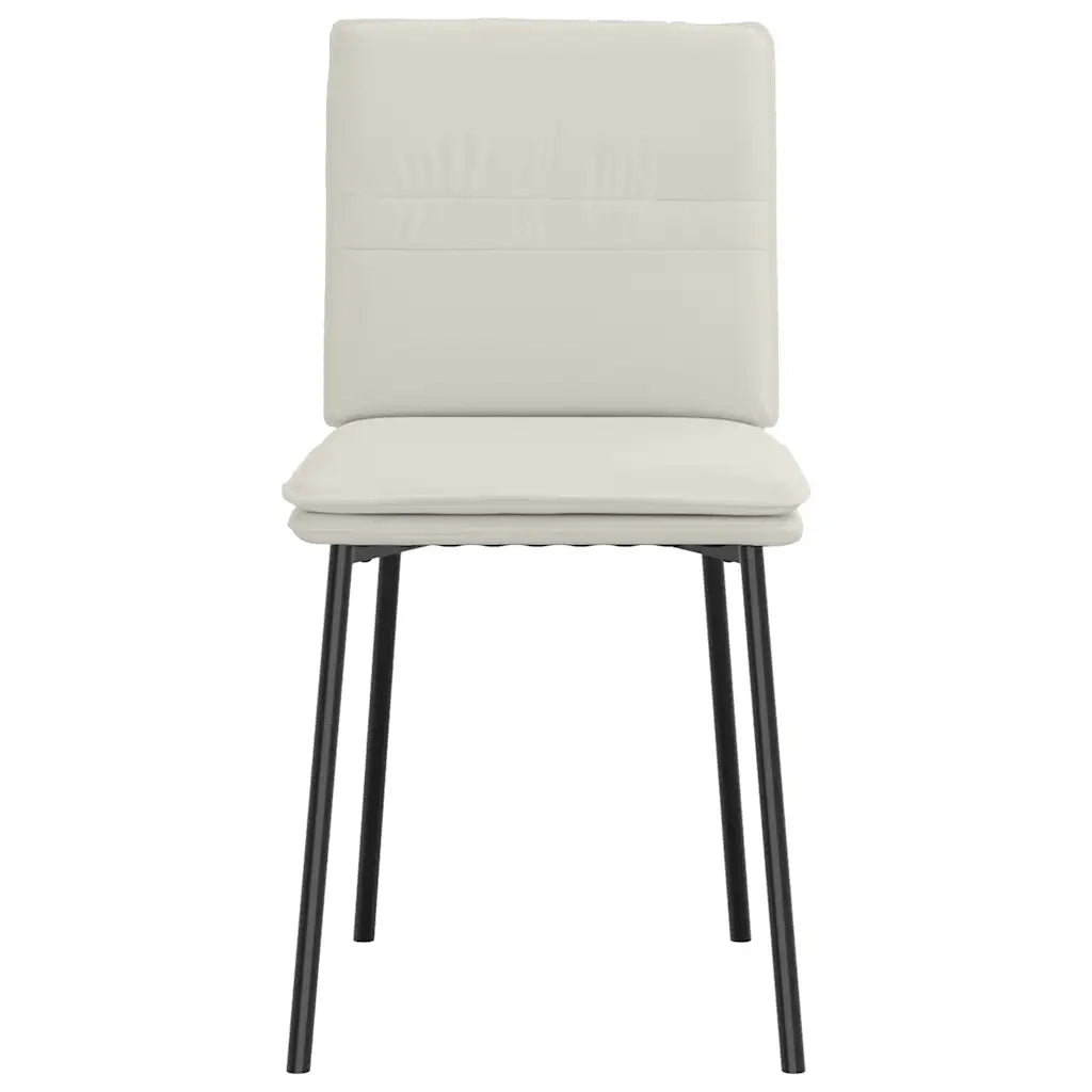 Sedie da Pranzo 2 pz Crema in Velluto 4101253