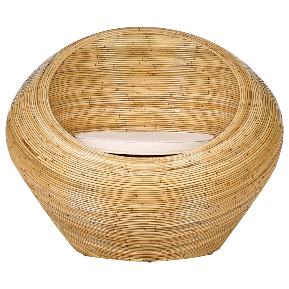 Set di divani da giardino in rattan naturale con cuscini di seduta Beige Poltrone a 2 posti Stile Boho per interni esterni