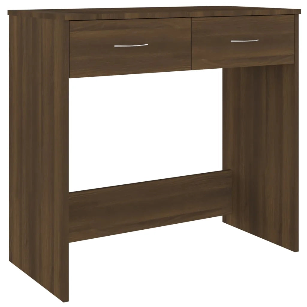 Scrivania Rovere Marrone 80x40x75 cm in Legno Multistrato 815476