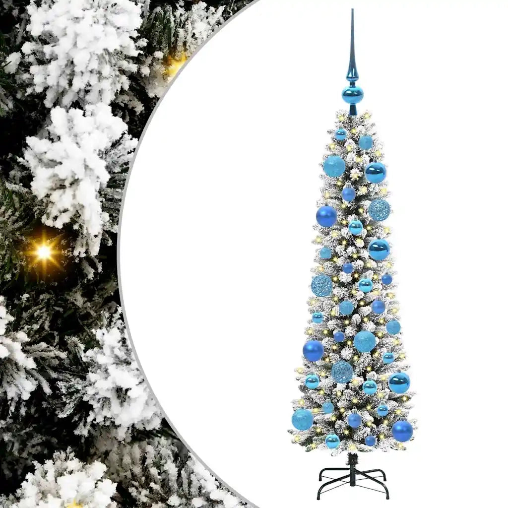 Albero di Natale | Decorazioni natalizie artificiale con 150 LED Bianco 120 cm