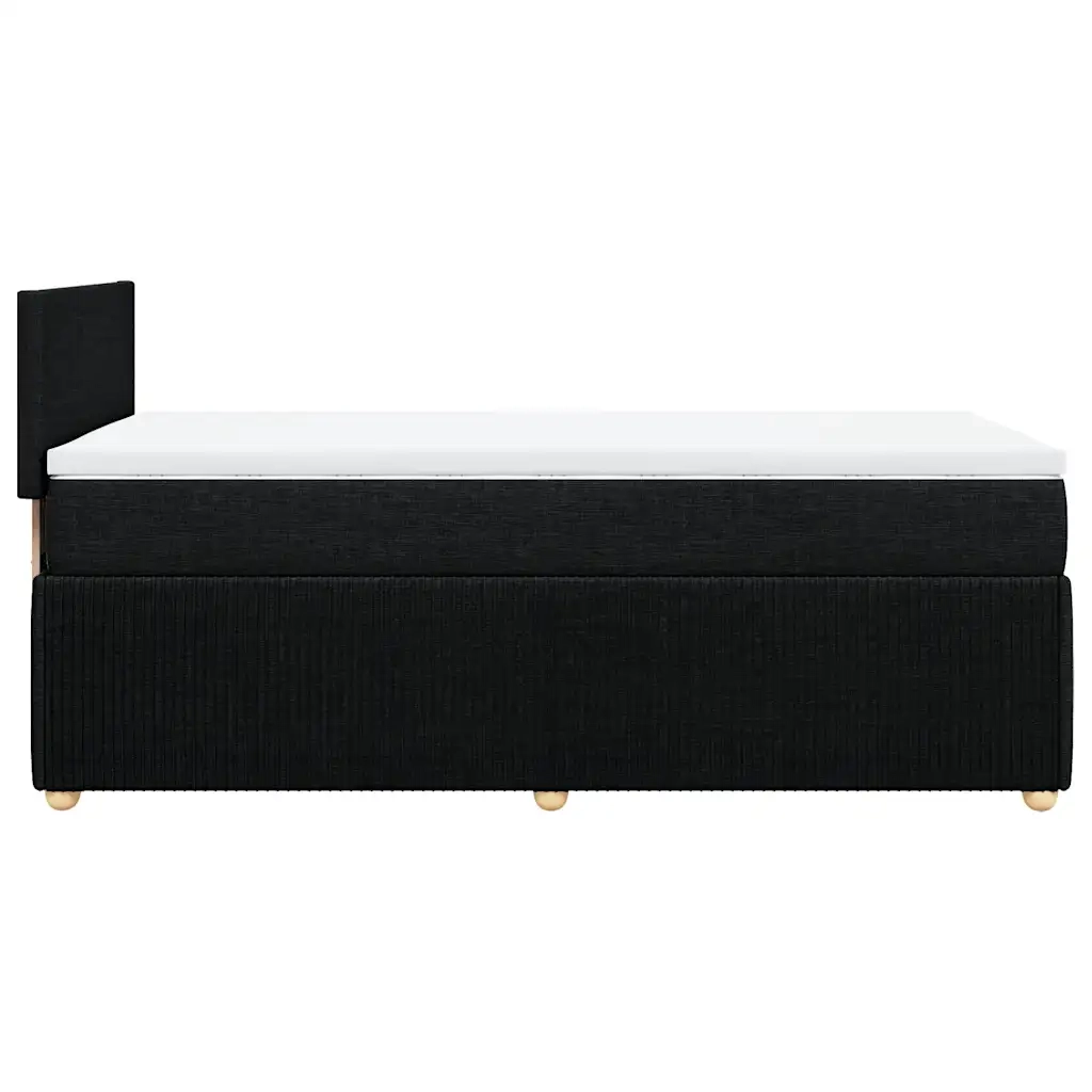 Giroletto a Molle con Materasso Nero 80x200 cm inTessuto