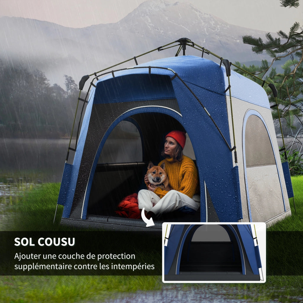 Tenda da Camping Pop Up a Cupola ¨C Minimal ¨C Grigio Blu