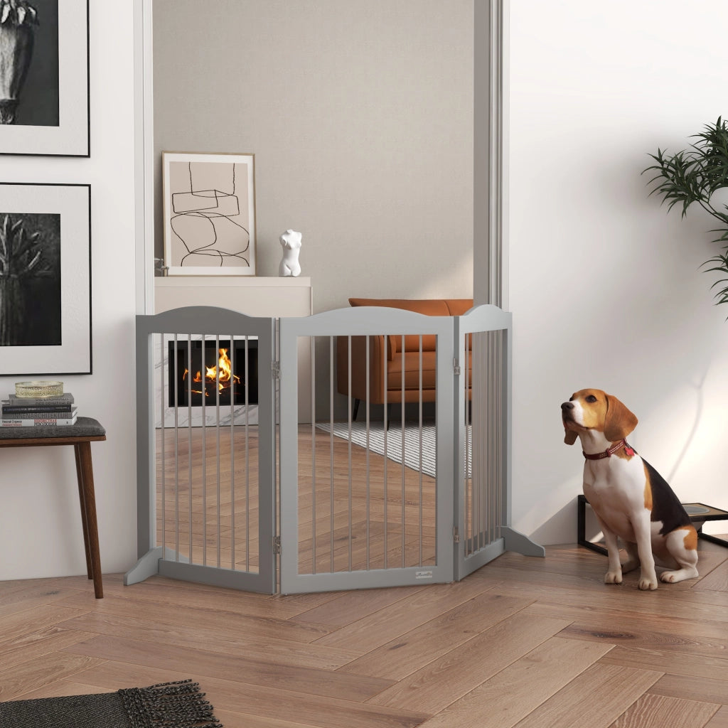Barriera di Sicurezza per Cani ¨C Minimal ¨C Grigio 154x30x80 cm